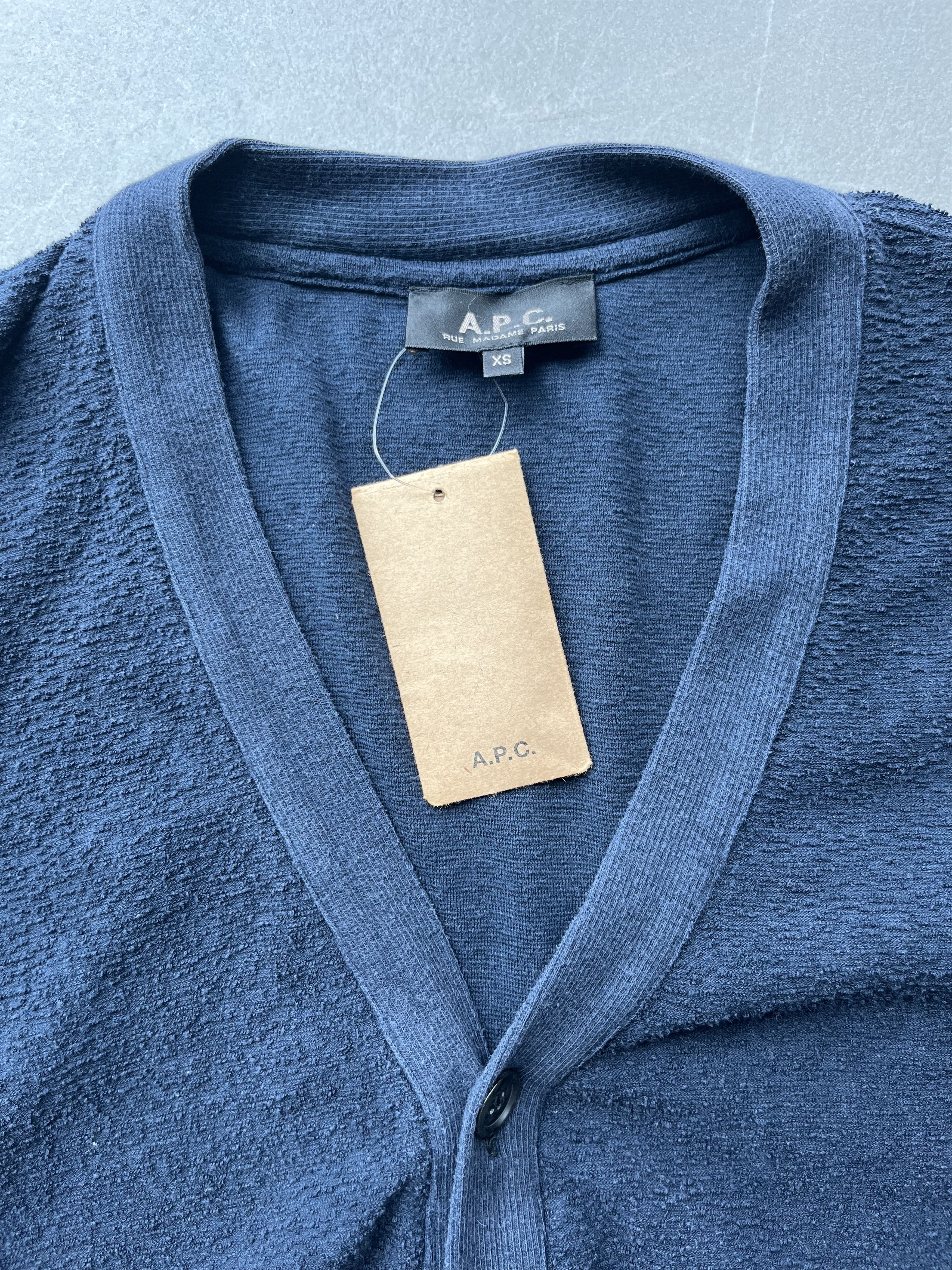 A.P.C. A.P.C. France Mens Japan Made Cotton Terry Cardigan Sweater Size US S / EU 44-46 / 1 - 7 Thumbnail