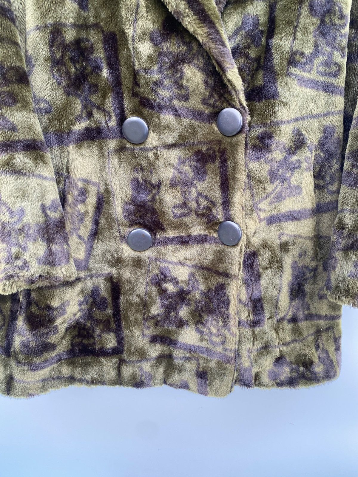 Mickey Mouse 1992 Apparence x Mickey Mouse Faux Fur Double Breasted Coat Size US M / EU 48-50 / 2 - 10 Thumbnail