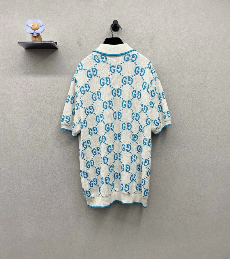 Gucci Gucci Double G jacquard knitted short sleeves 2502-Nextarro Size US L / EU 52-54 / 3 - 2 Thumbnail