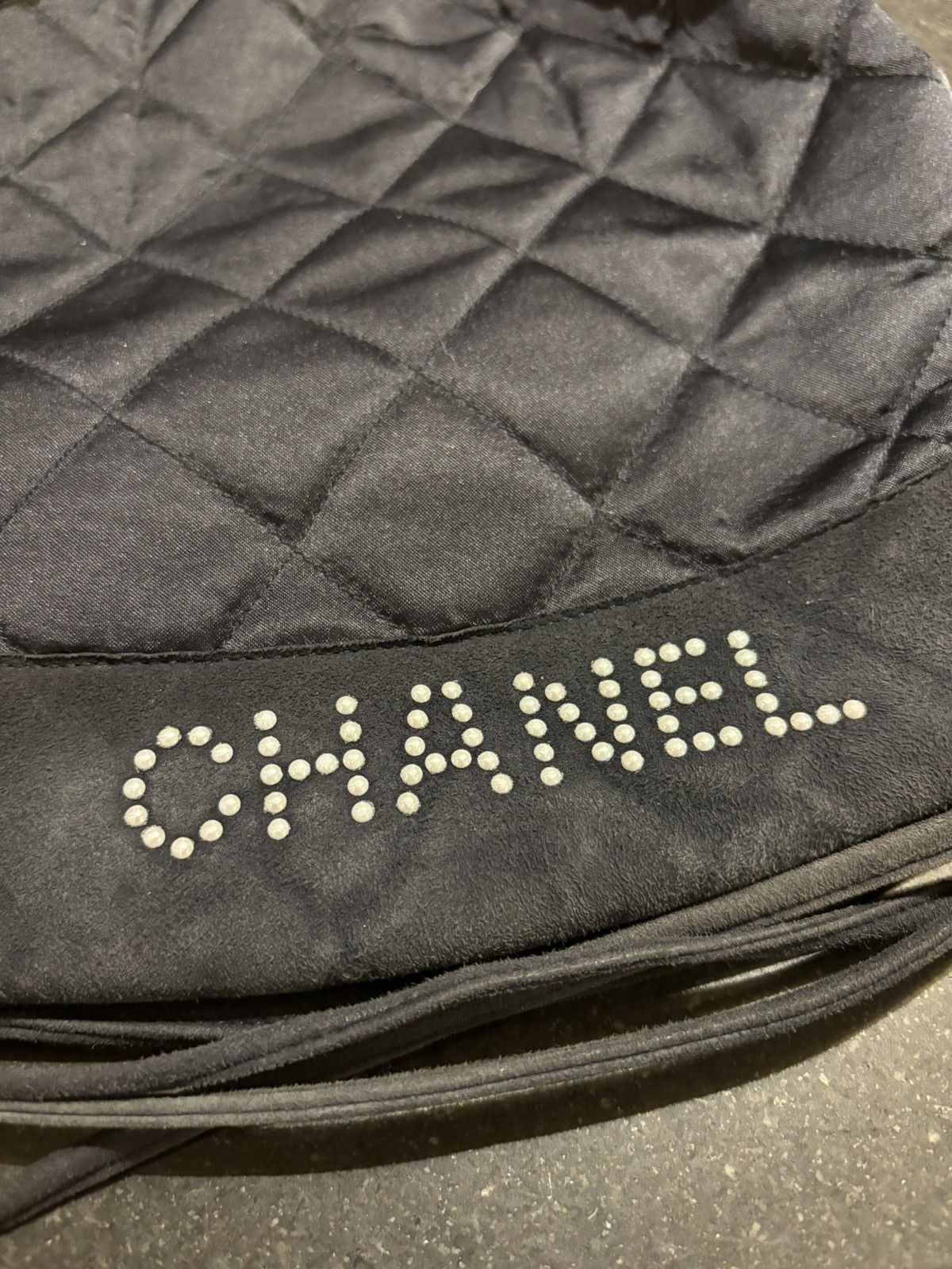 Chanel Chanel Satin Quilted Blue Pearl Drawstring Backpack Size ONE SIZE - 2 Thumbnail