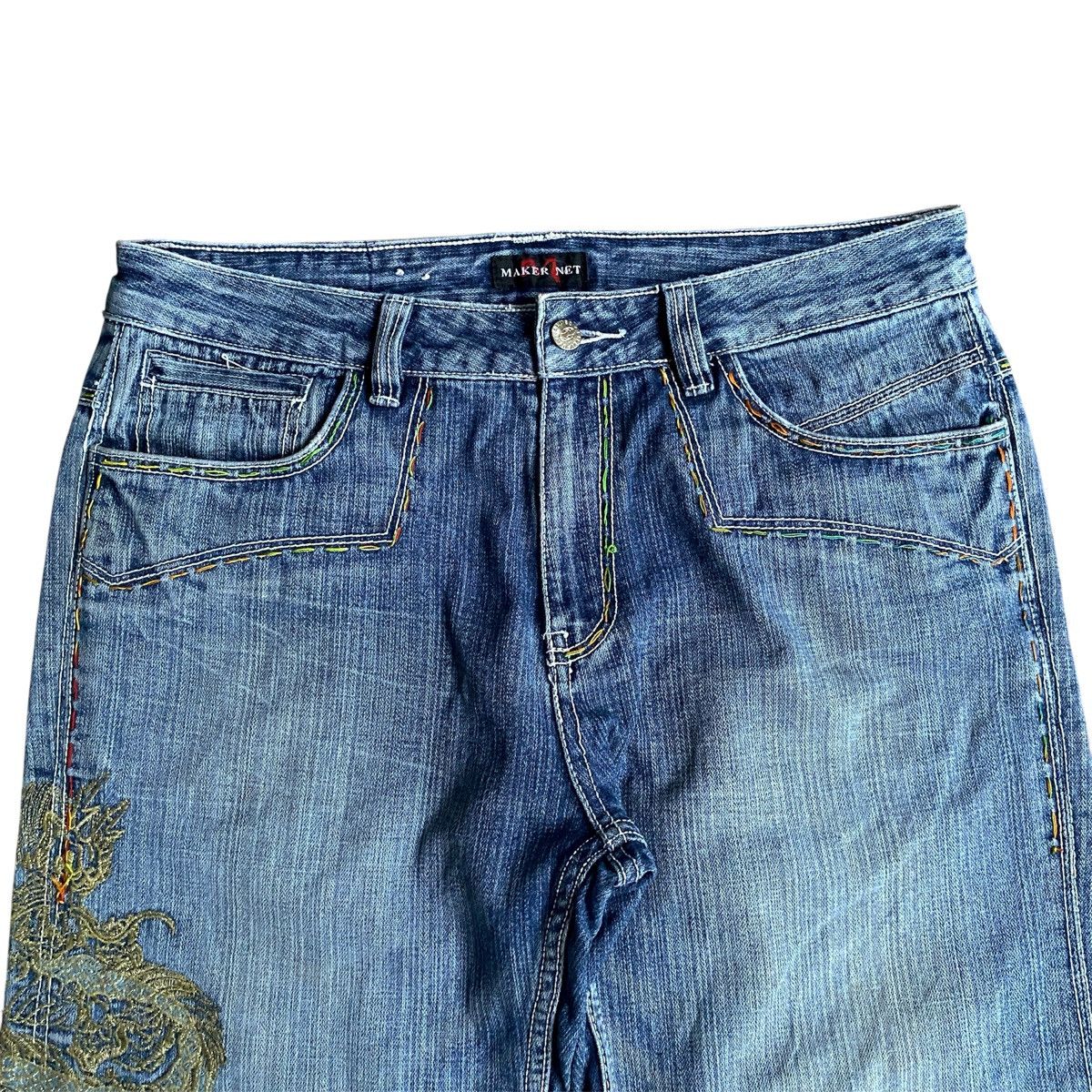 Japanese Brand × Kamakura Vintage Japanese Denim MarketNet Karakuri Tamashi Sukajan Size US 34 / EU 50 - 5 Thumbnail