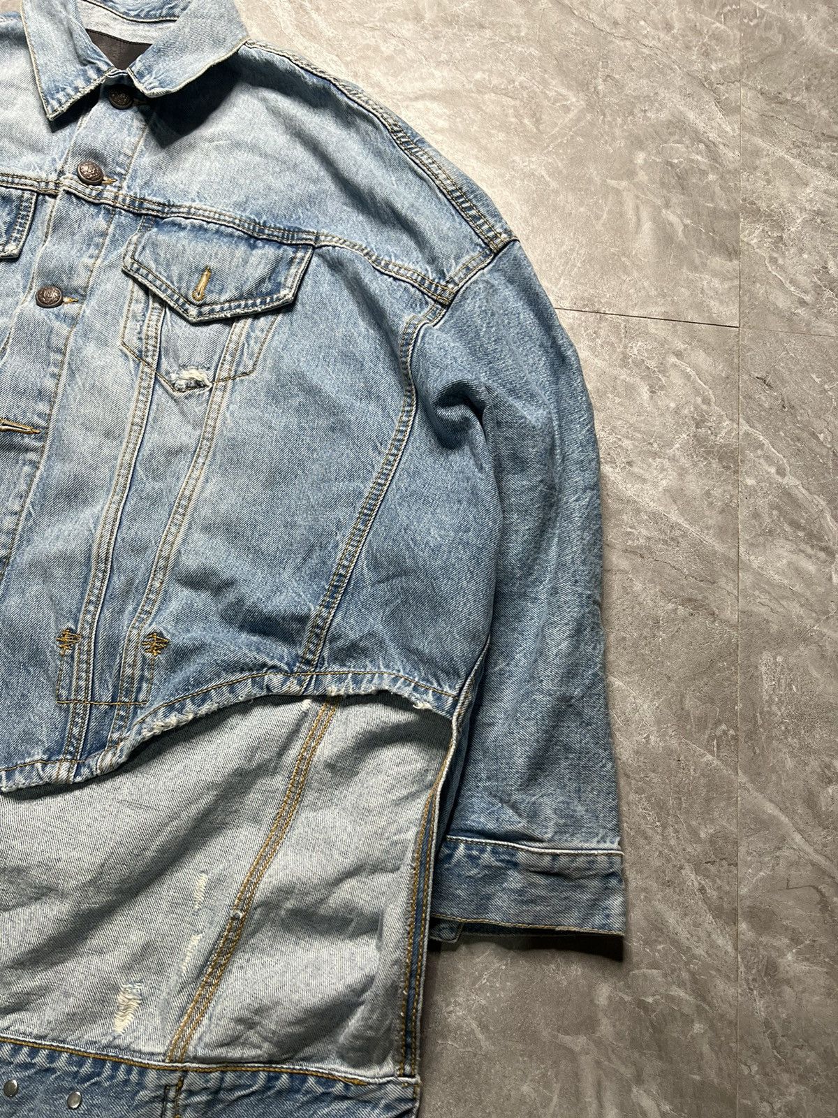 R13 R13- Oversized Denim Shirt Jacket Size XS / US 0-2 / IT 36-38 - 3 Thumbnail