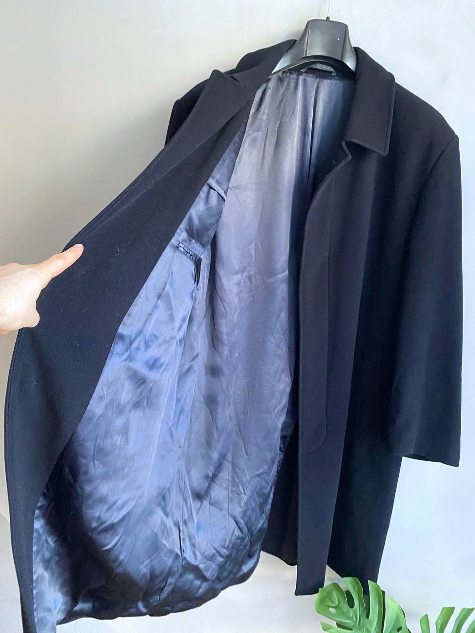 Yves Saint Laurent Yves Saint Laurent Wool/Cashmere Dark Blue Men's Coat, 52/L Size US L / EU 52-54 / 3 - 7 Thumbnail