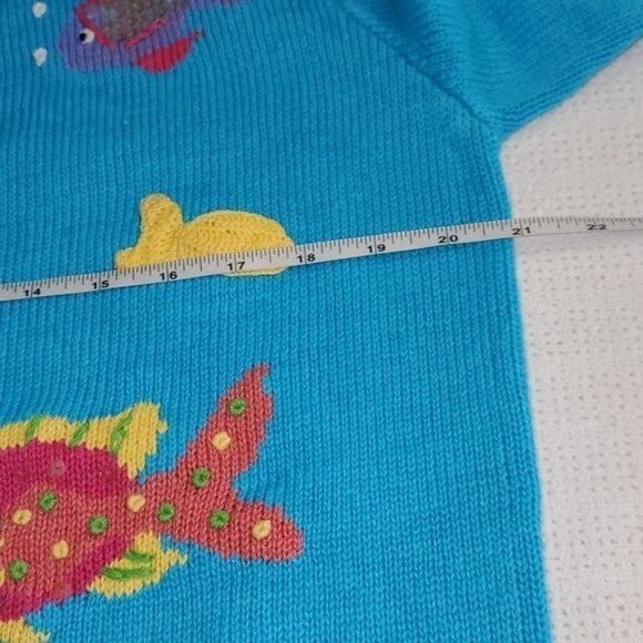 Vintage Storybook Knits Vintage Hand Knitted Aquatic Fish Themed Li Size S / US 4 / IT 40 - 10 Thumbnail