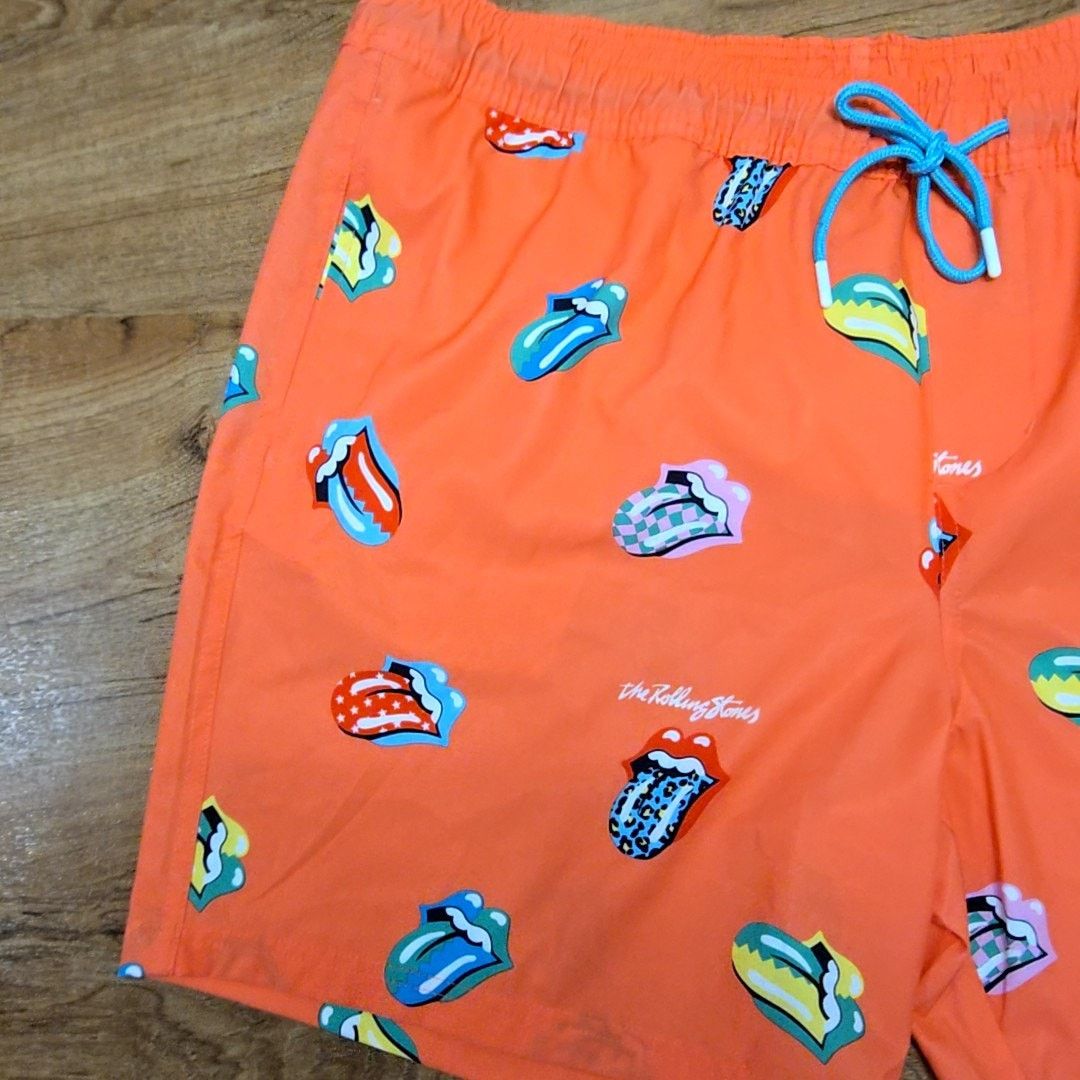 The Rolling Stones Rolling Stones Board Shorts Orange Mens Small Swim Trunks Size US 32 / EU 48 - 3 Thumbnail