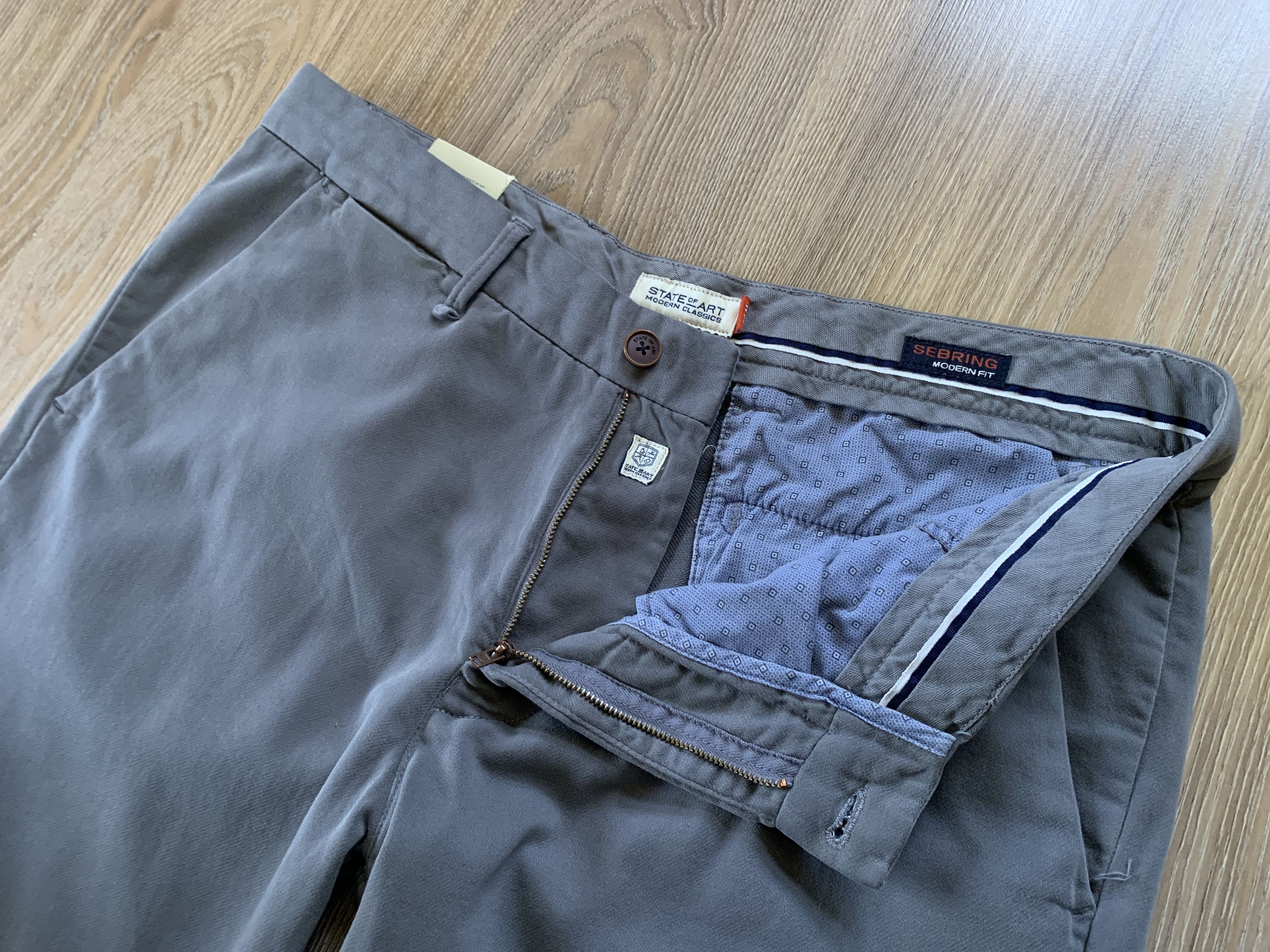 Designer State Of Art Men's Cotton Chino Pants Size US 32 / EU 48 - 7 Thumbnail