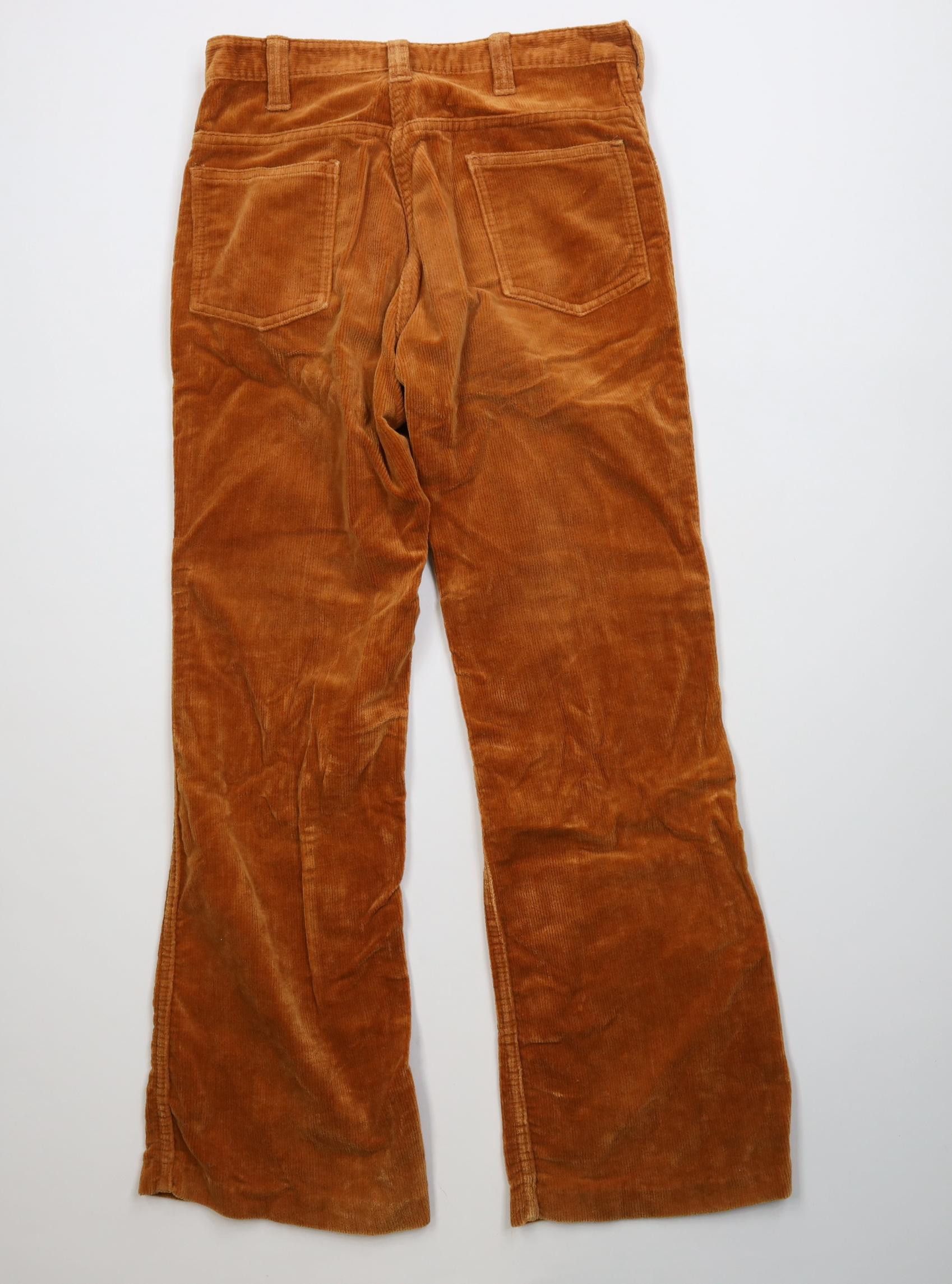 Vintage Vintage 70s Streetwear Corduroy Wide Leg Pants Orange Brown Size US 29 - 9 Thumbnail