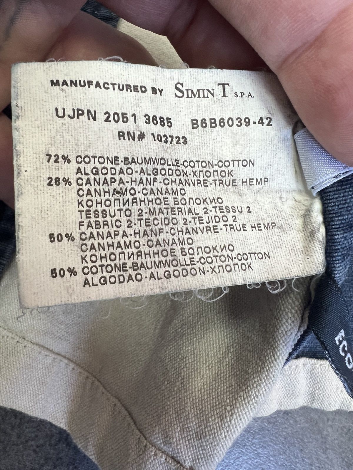 Emporio Armani Archive 2 sides Armani Jeans Vintage Hemp Denim Jacket Size US L / EU 52-54 / 3 - 15 Thumbnail
