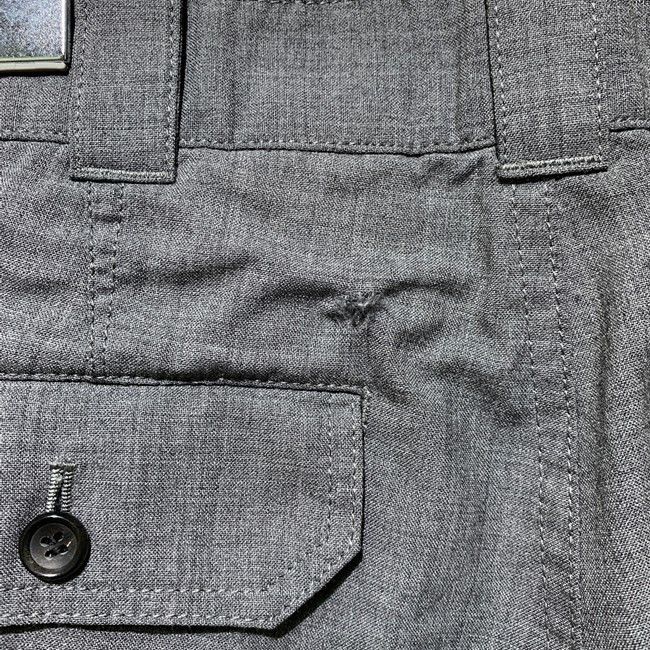 Casual Pants Slacks Wool Bottoms Plain Zip Fly Gray