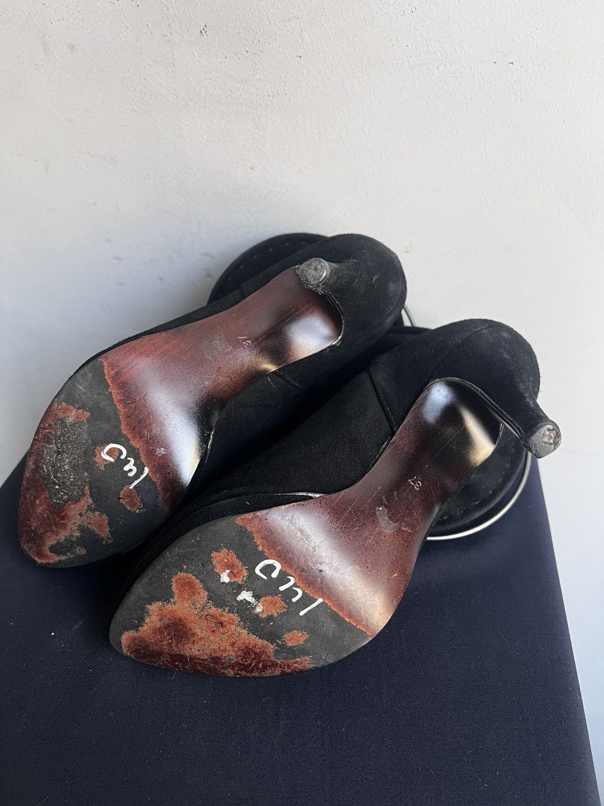 Diesel Diesel Black Leather Heels rick owens Archive Style 2000s Size US 7 / IT 37 - 12 Thumbnail