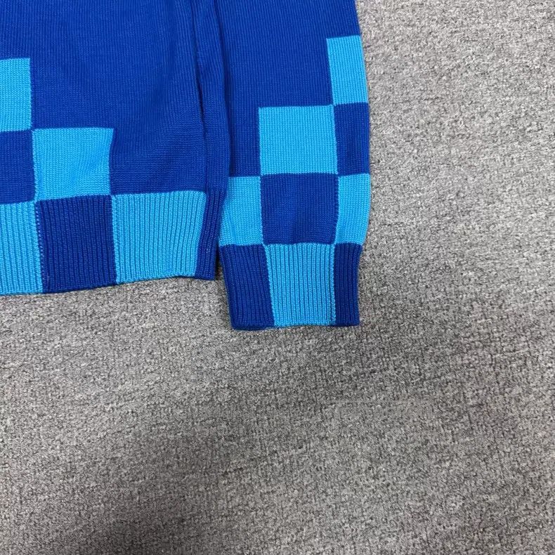 Louis Vuitton Louis Vuitton Blue color-block checkerboard pixel-letter h Size US XL / EU 56 / 4 - 5 Thumbnail