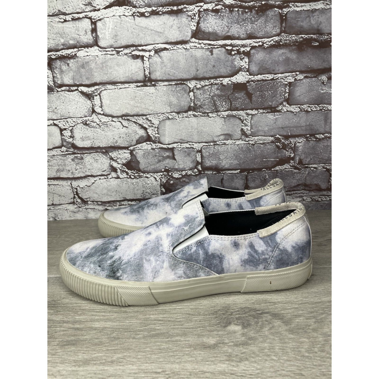 Allsaints All Saints Manny Blue White Tie Dye Canvas Slip On Casual Sh Size US 13 / EU 46 - 18 Thumbnail