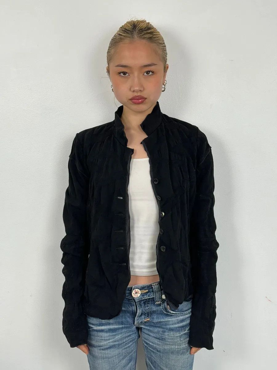 Marithe + Francois Girbaud 2000s Marithé + François Girbaud Abstract Black Jacket Size M / US 6-8 / IT 42-44 - 2 Thumbnail