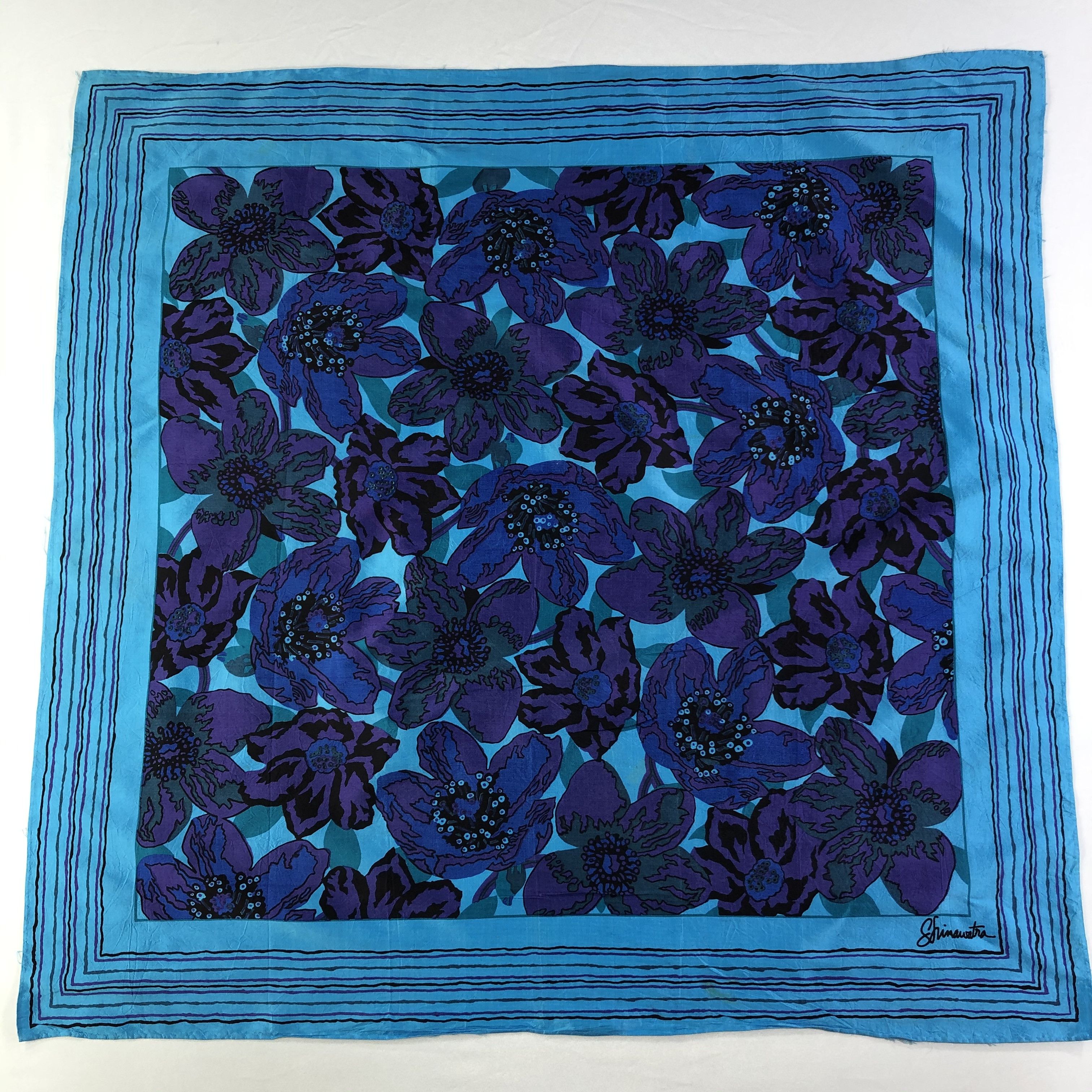 Vintage Vintage Silk Scarf Size ONE SIZE - 2 Thumbnail