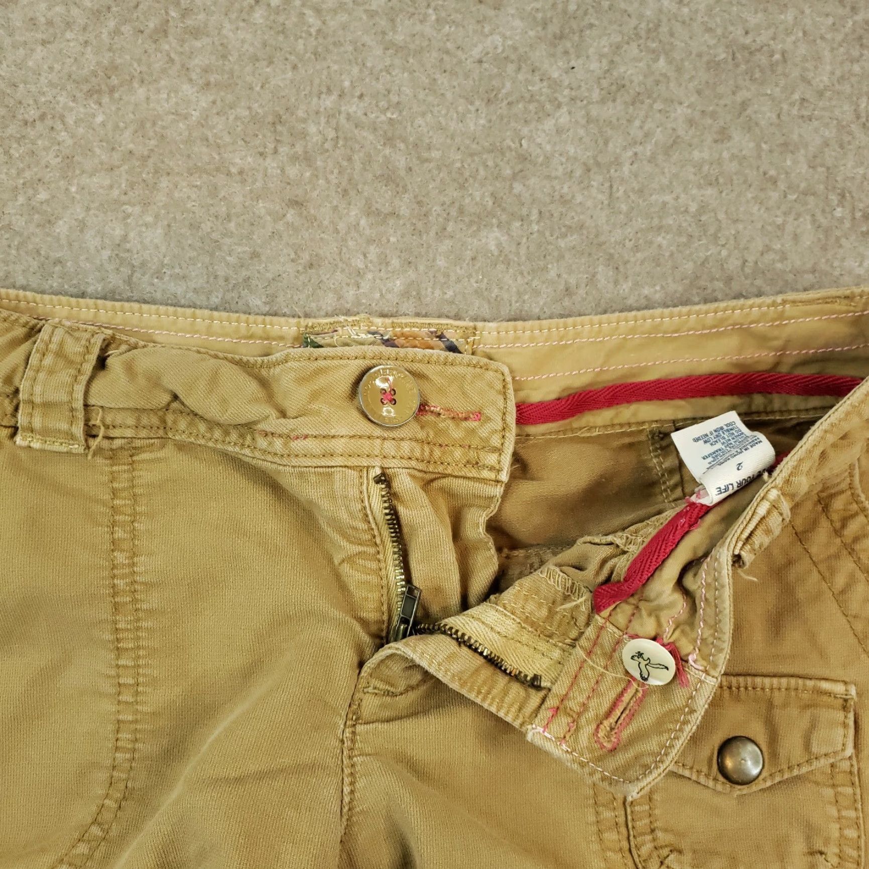 American Eagle Outfitters American Eagle Shorts Womens Size 2 Brown Roll Up Casual Summer Stretch Size 29" - 7 Thumbnail