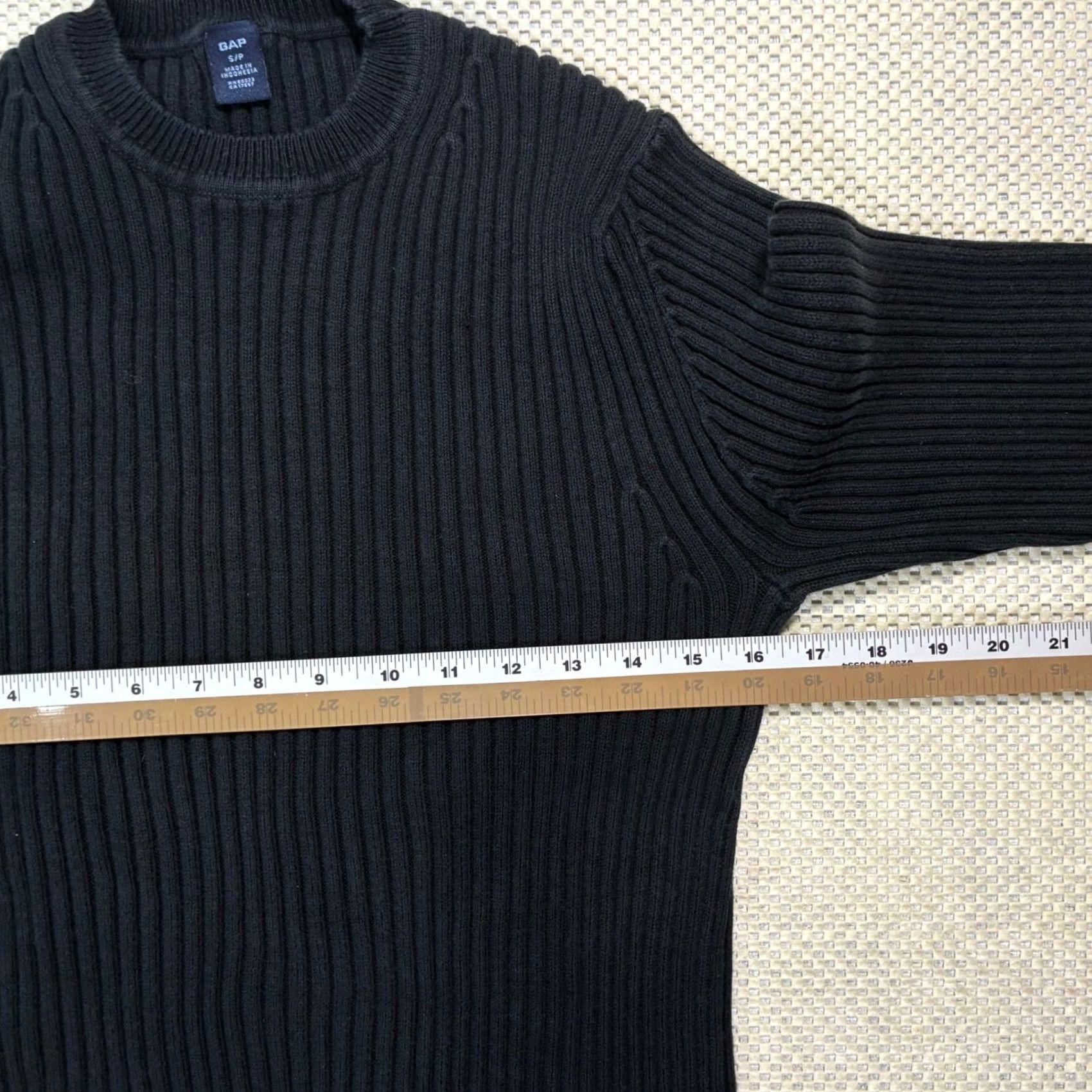 Gap VINTAGE GAP Women's S Ribbed Crew Neck Long Sleeve Sweater Dark Navy Blue Size S / US 4 / IT 40 - 6 Thumbnail