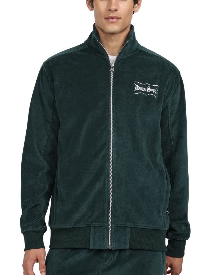 Snoop Dogg Dogg Supply x Snoop Dogg Mens Emerald Velour Track Jacket S Size US S / EU 44-46 / 1 - 5 Thumbnail