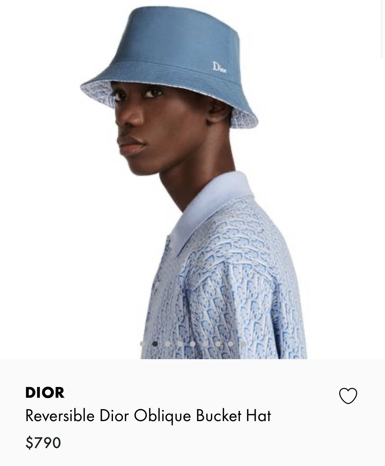 Dior REVERSIBLE DIOR OBLIQUE BUCKET HAT size 59 Size ONE SIZE - 9 Thumbnail