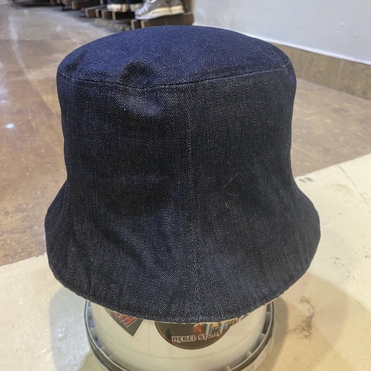 Burberry Burberry London Blue Label Check Denim Bucket Hat in indigo Size ONE SIZE - 1 Thumbnail