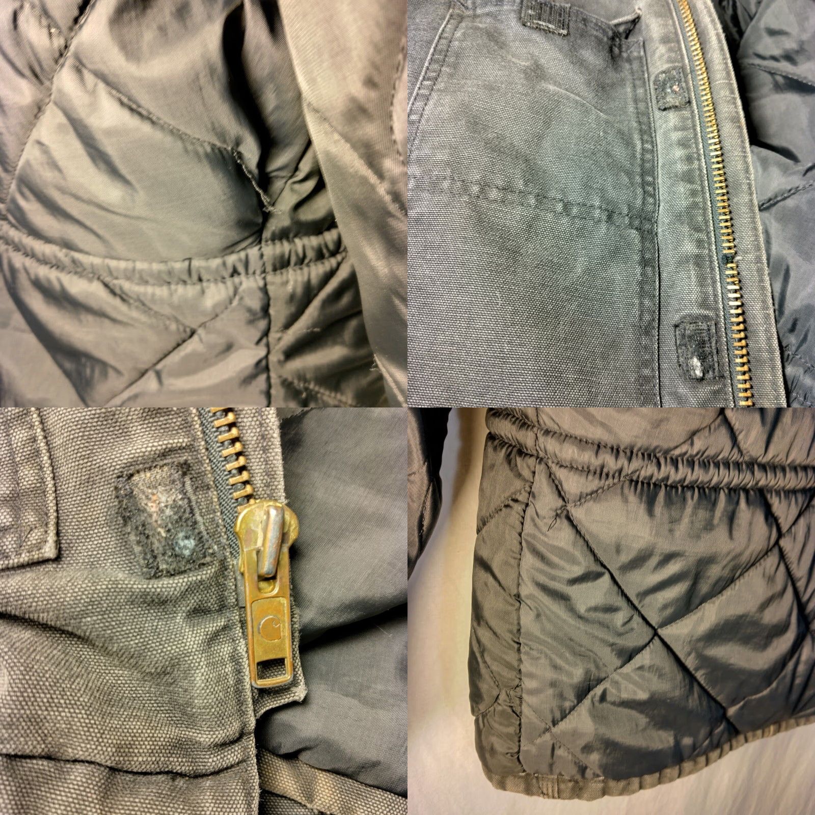 Carhartt VINTAGE Carhartt Arctic Jacket Coat Workwear Canvas Black Distressed USA Size US L / EU 52-54 / 3 - 11 Thumbnail