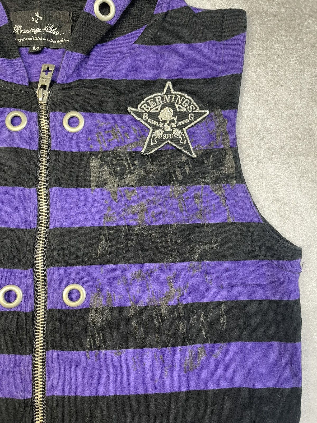 BERNINGS SHO 2000s Bernings Sho Grunge Punk Sleeveless Hooded Size US M / EU 48-50 / 2 - 2 Thumbnail