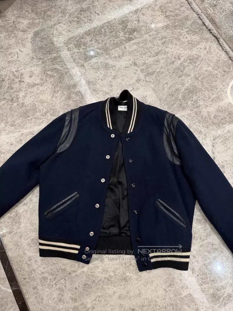 Saint Laurent Paris Saint Laurent Paris Wool Collar Men's Bomber Jacket i Size US M / EU 48-50 / 2 - 1 Thumbnail