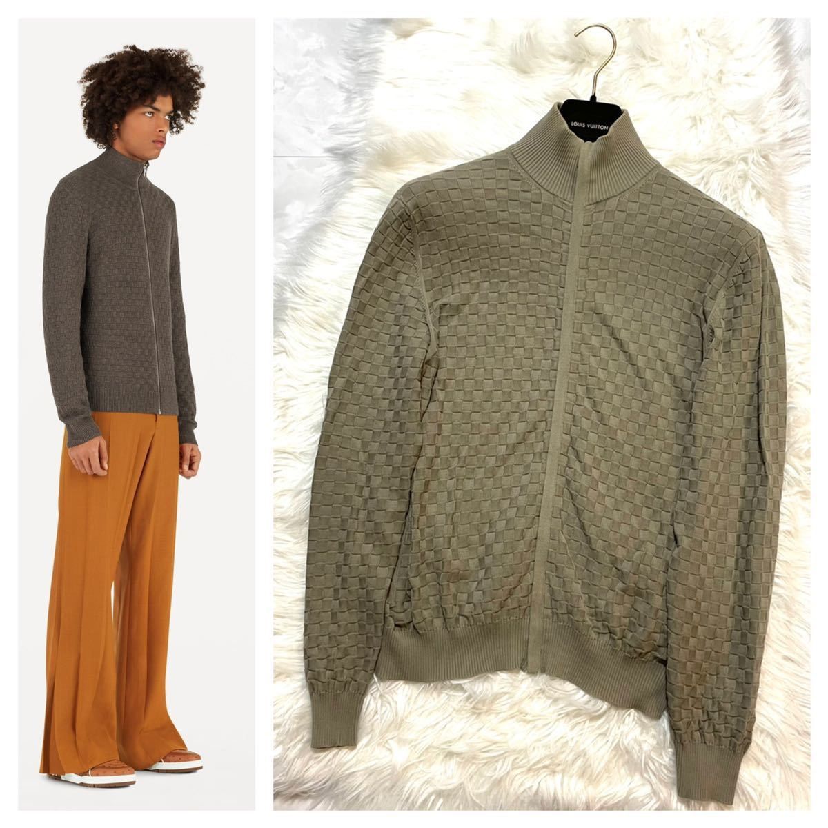 Louis Vuitton chunky buttoned knit jacket SS20 via @rys