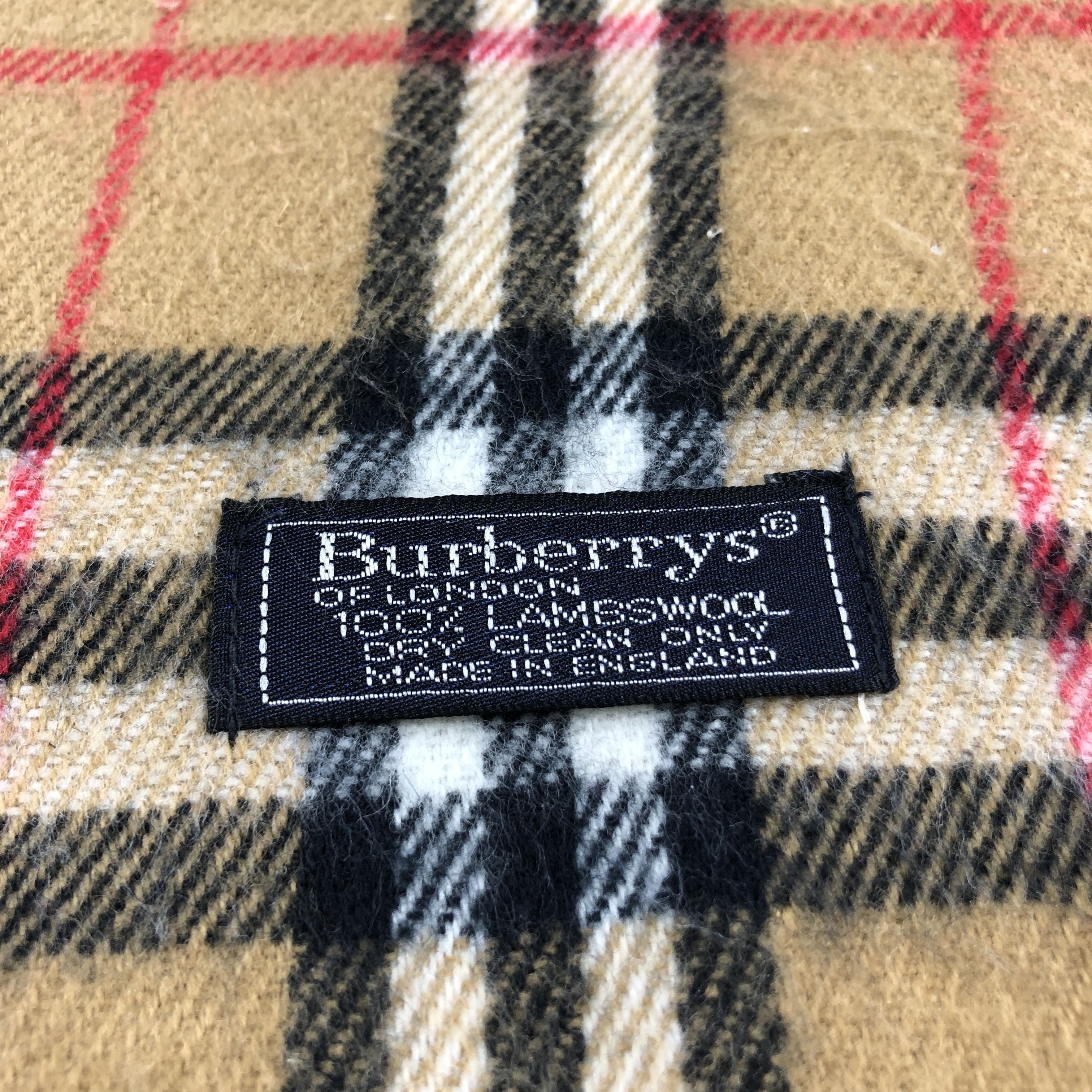 Burberry Burberrys Nova Check Tan Wool Scarf Muffler V678 Size ONE SIZE - 4 Thumbnail