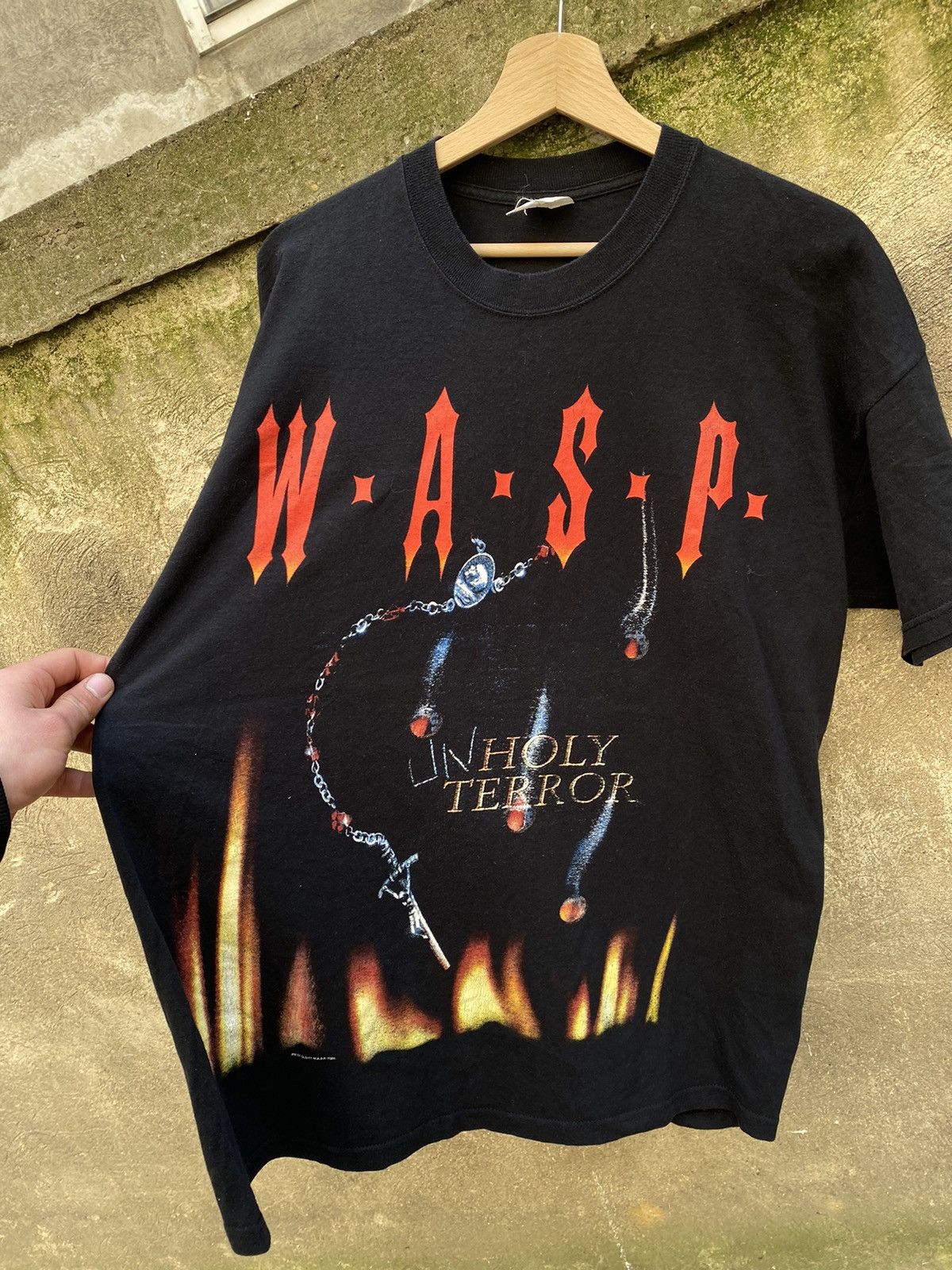 Band Tees × Vintage Vintage 2001 WASP Unholy Terror T-Shirt Size US XL / EU 56 / 4 - 5 Thumbnail