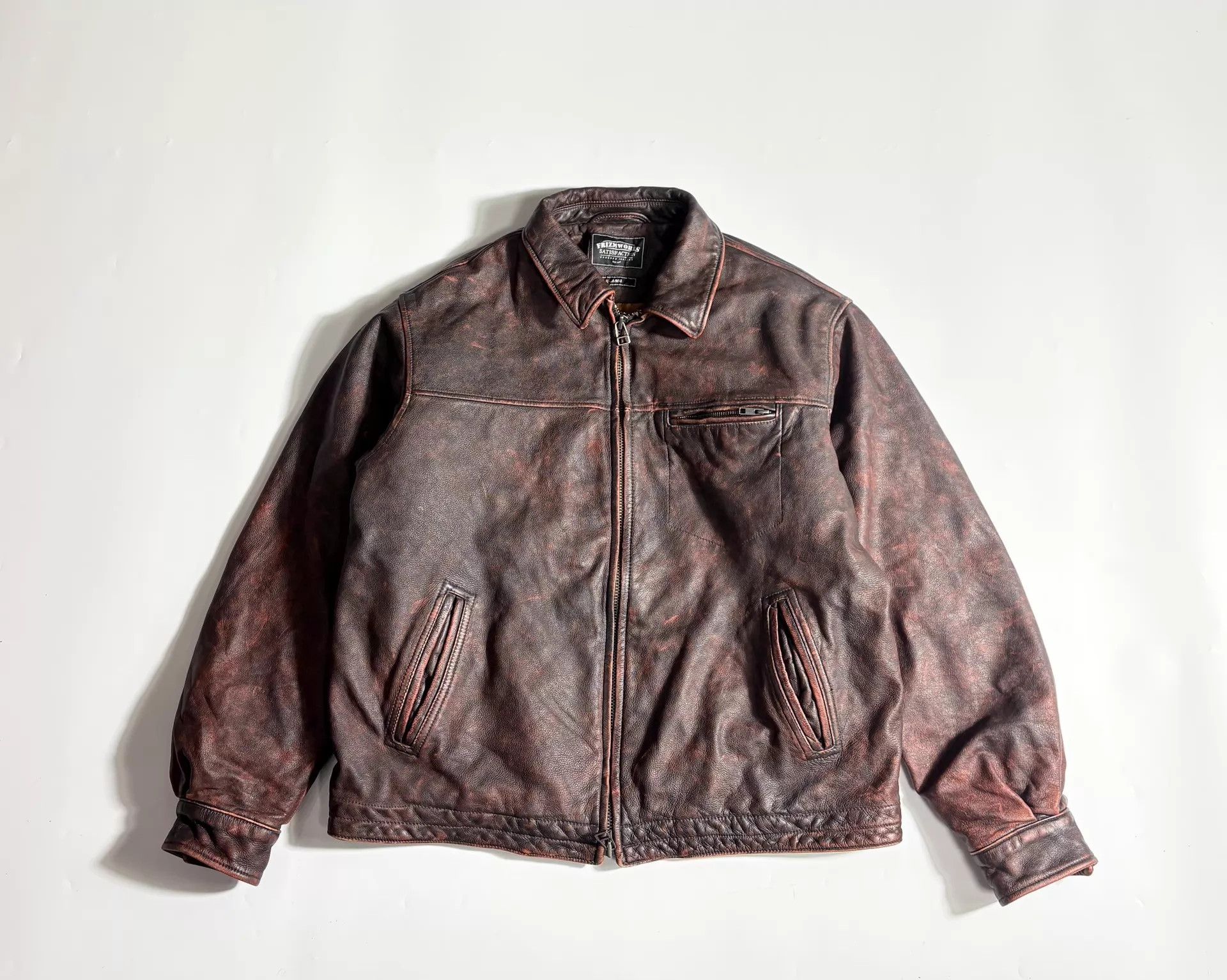 Other Prizm Works Distressed Leather Jacket L Archive Size US L / EU 52-54 / 3 - 1 Thumbnail