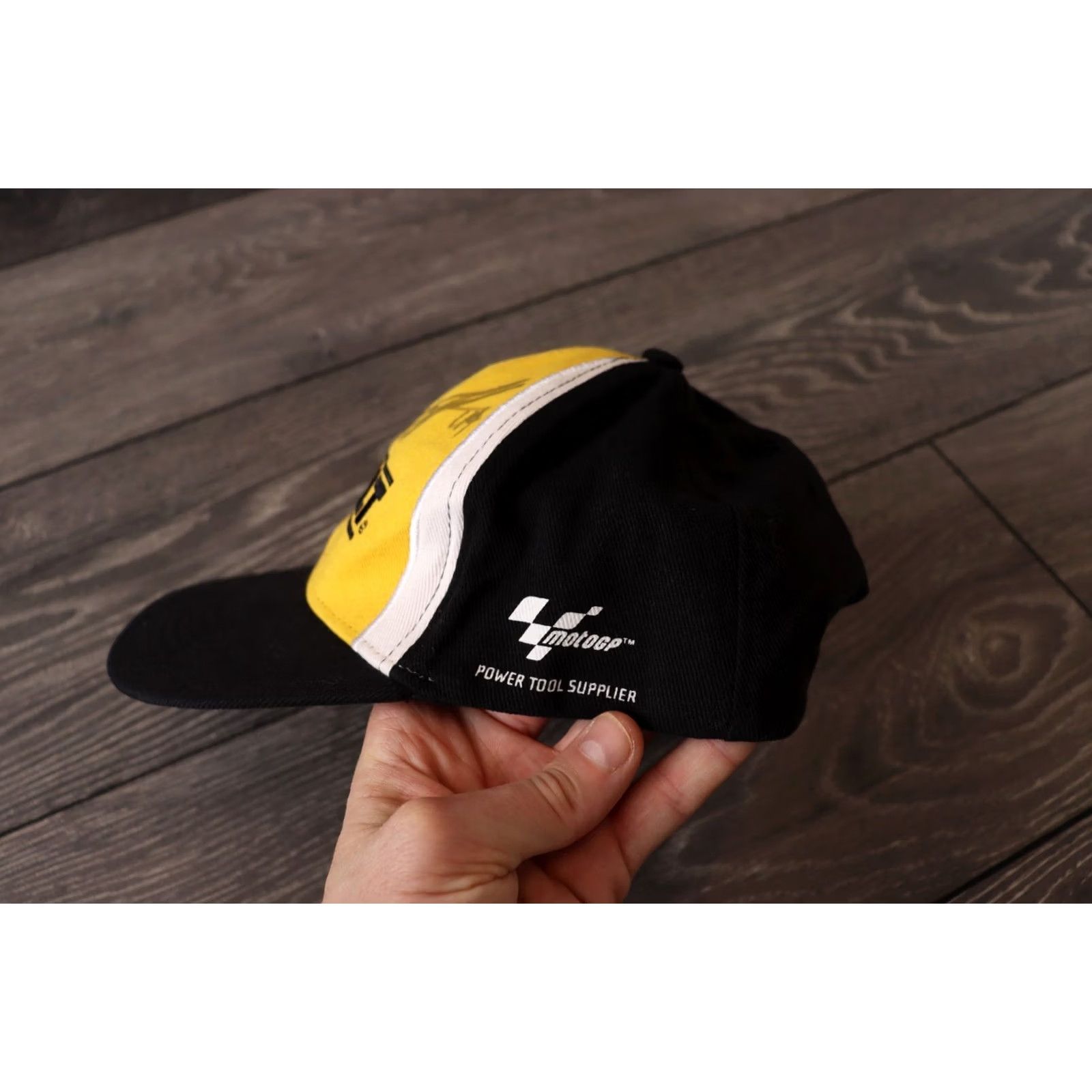 NASCAR DEWALT RACING NASCAR MOTOGP ADJUSTABLE CAP AUTOGRAPHED YAMAHA TECH 3 BLACK HAT Size ONE SIZE - 3 Thumbnail