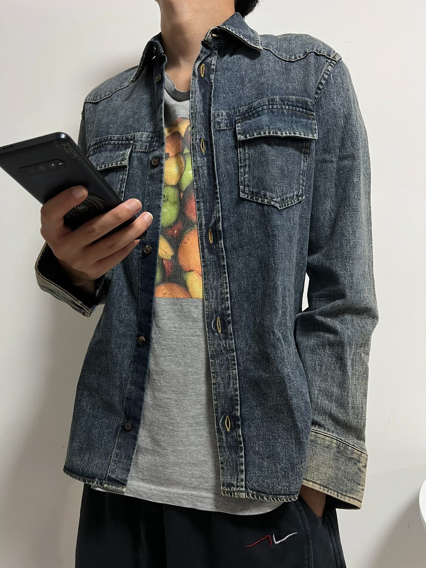 Maison Margiela Maison Margiela Denim Shirt Jacket Size US XXS / EU 40 - 1 Thumbnail