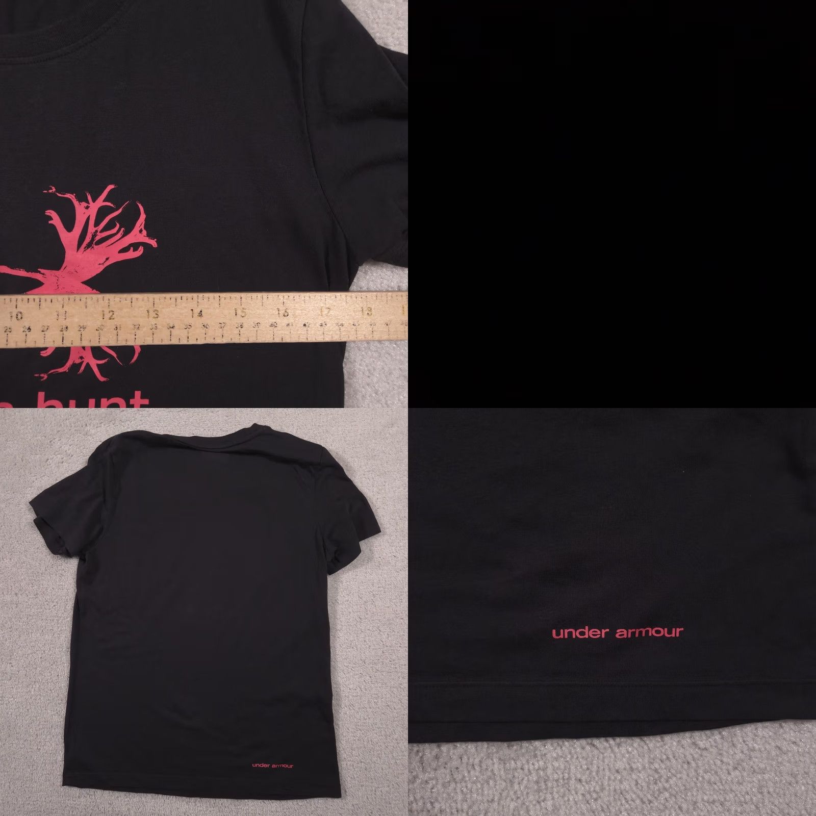 Under Armour Under Armour Shirt Womens Large Black Crew Neck Short Sleeve Women Hunt Deer Size L / US 10 / IT 46 - 8 Thumbnail