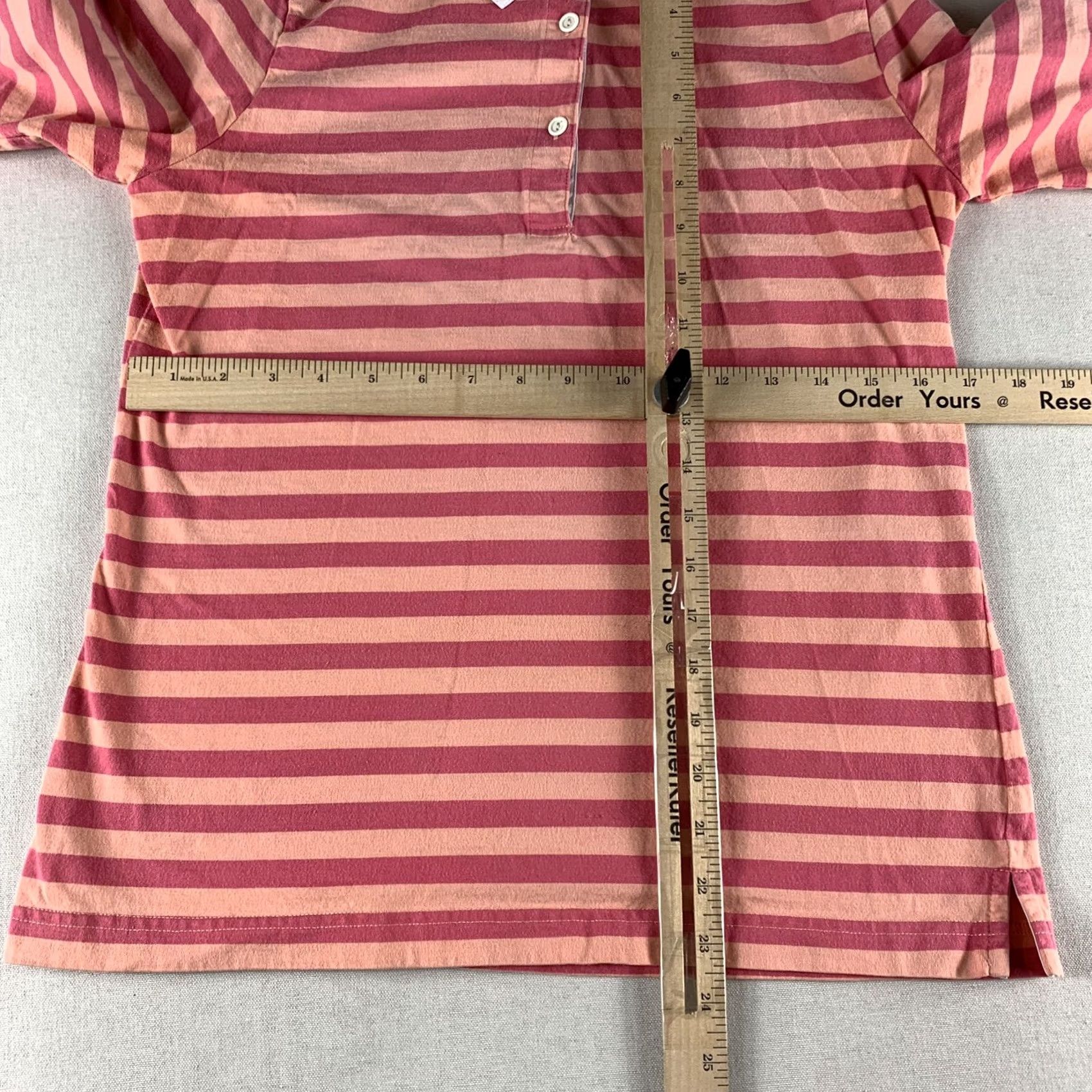Vintage VINTAGE? MARSH LANDING POLO SHIRT Womens Medium Pink Striped Long Sleeve Size M / US 6-8 / IT 42-44 - 6 Thumbnail