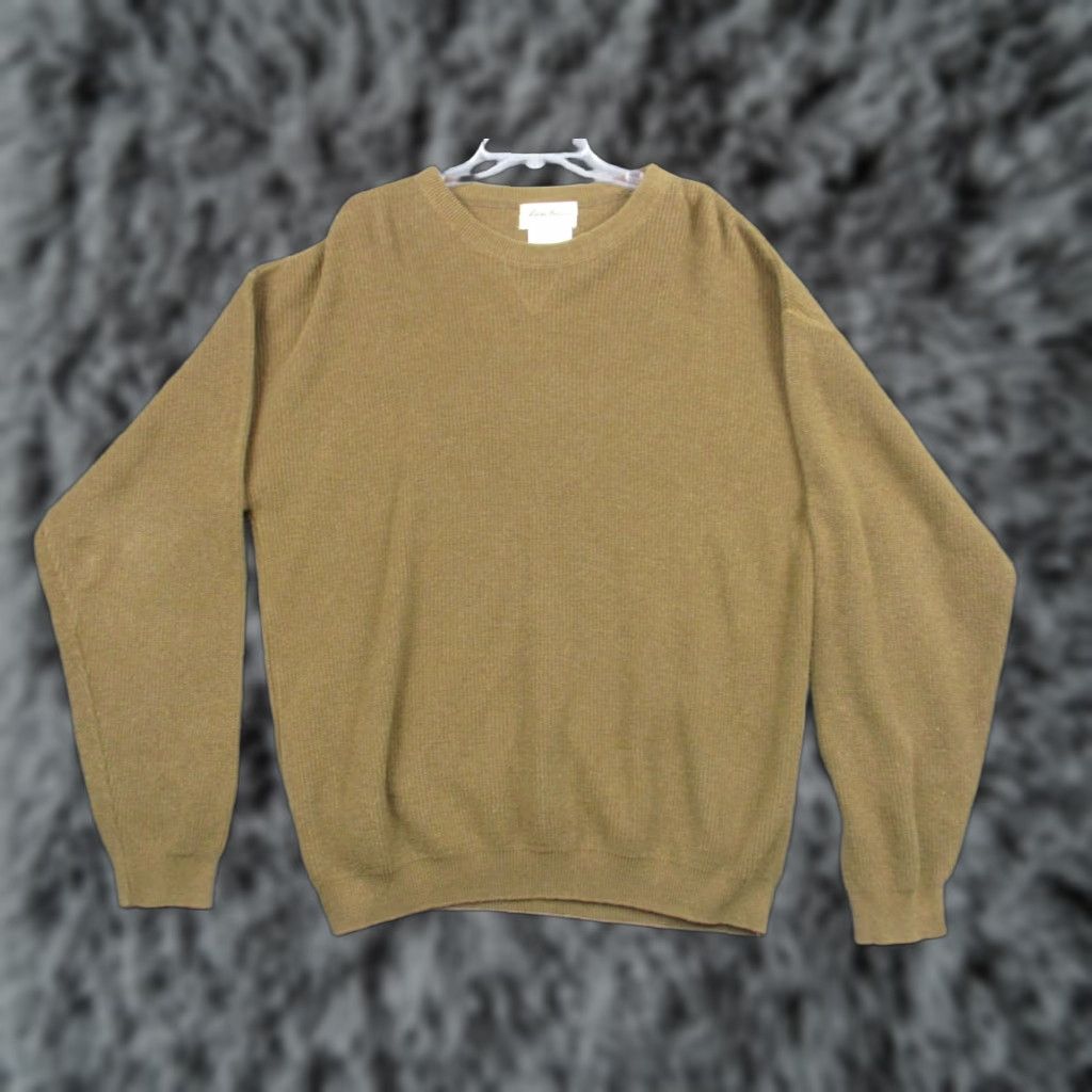 Eddie Bauer VINTAGE Eddie Bauer Sweater XL Brown Tight Knit Made in USA Sweatshirt Pullover Crew Neck Men Knit Cotton USA 80s 90s Authentic casual Rare Wardrobe Size US XL / EU 56 / 4 - 1 Thumbnail