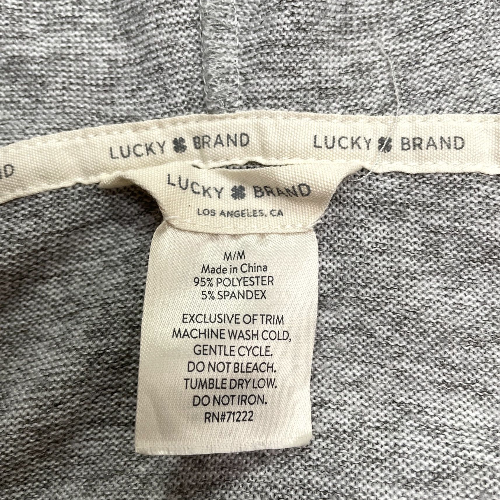 Lucky Brand Lucky Brand Hoodie Pullover Womens Medium Gray Logo Casual Outdoor Sweatshirt Shirt Size M / US 6-8 / IT 42-44 - 7 Thumbnail