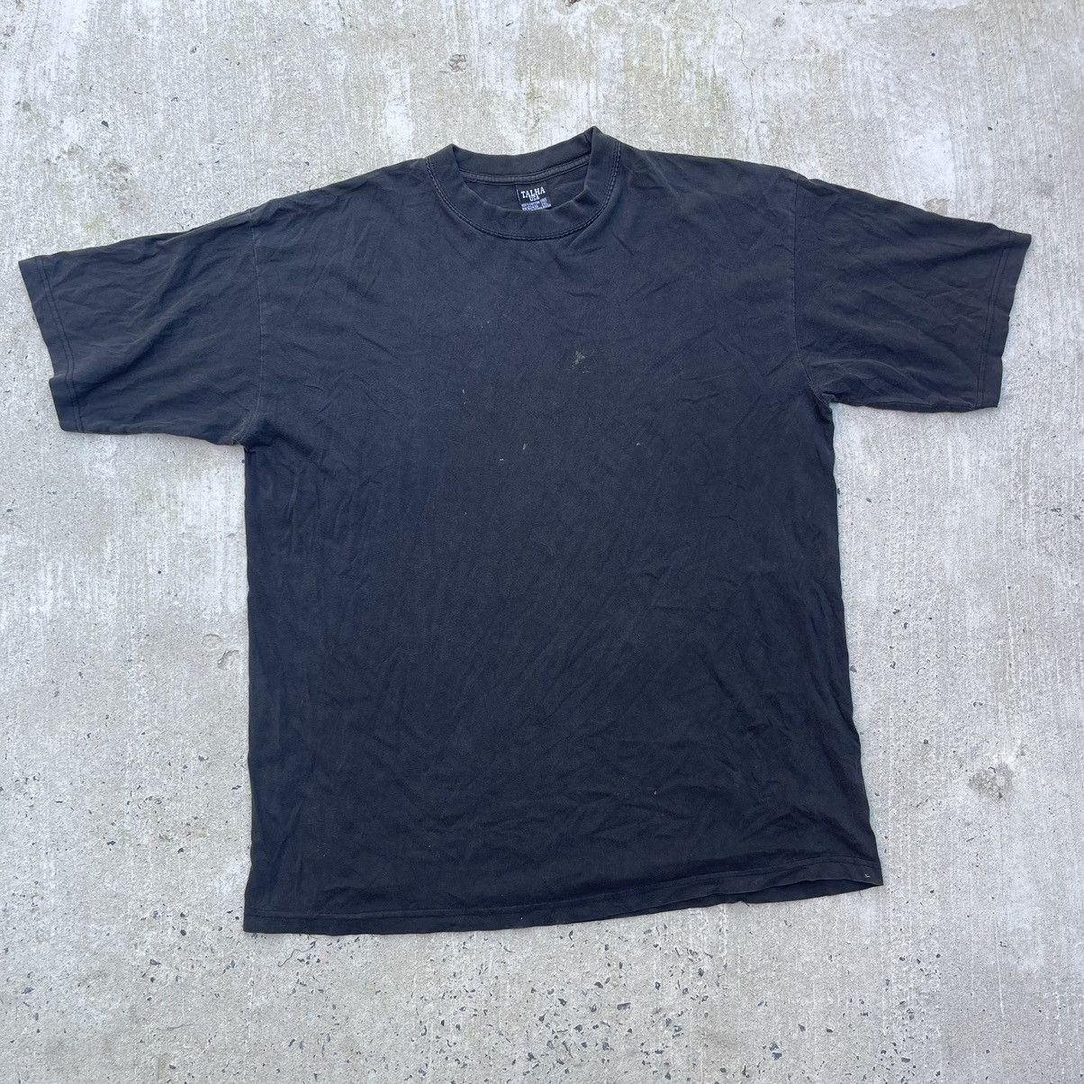 Vintage Vintage Y2K Faded Distressed BLACK BLANK T Shirt Size US XXL / EU 58 / 5 - 1 Thumbnail