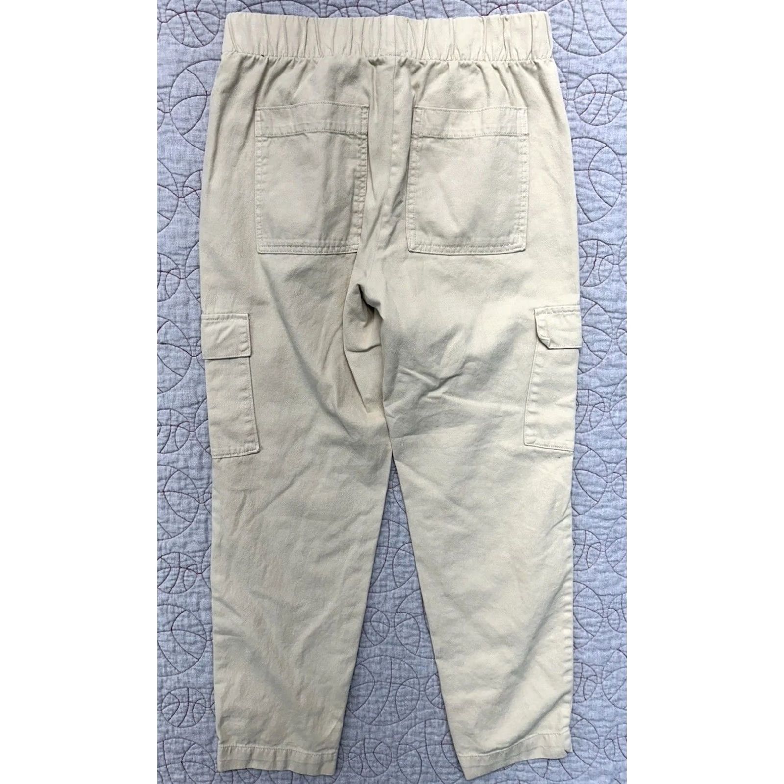 Gap GAP Pant Cargo Twill Tan Tapered Straight Women's Size Small Size 28" / US 6 / IT 42 - 4 Thumbnail