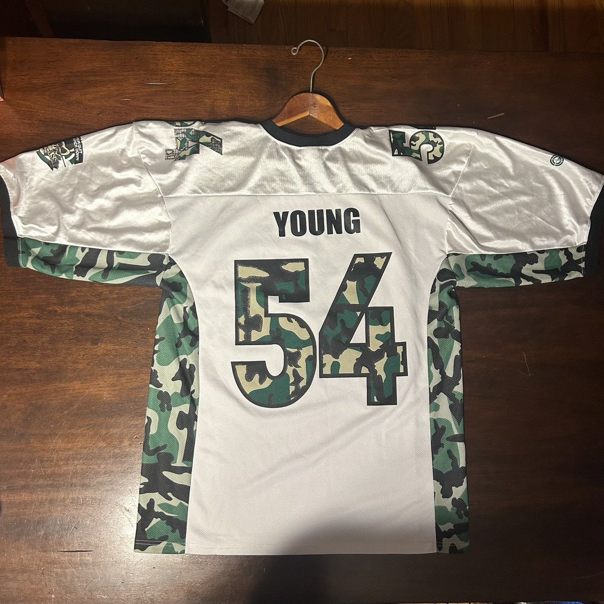 WWE John Cena Chain Gang WWE / WWF Camo Jersey Mens XL 2004 Size US XL / EU 56 / 4 - 2 Thumbnail
