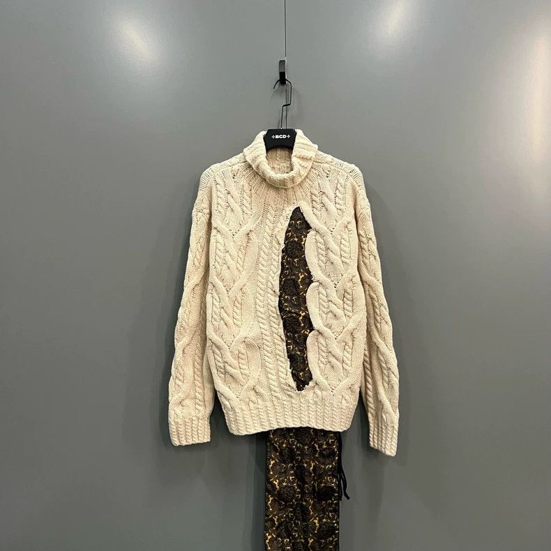 Maison Margiela Maison Margiela Stitching turtleneck sweater 2501-Nextarrow Size US S / EU 44-46 / 1 - 1 Thumbnail