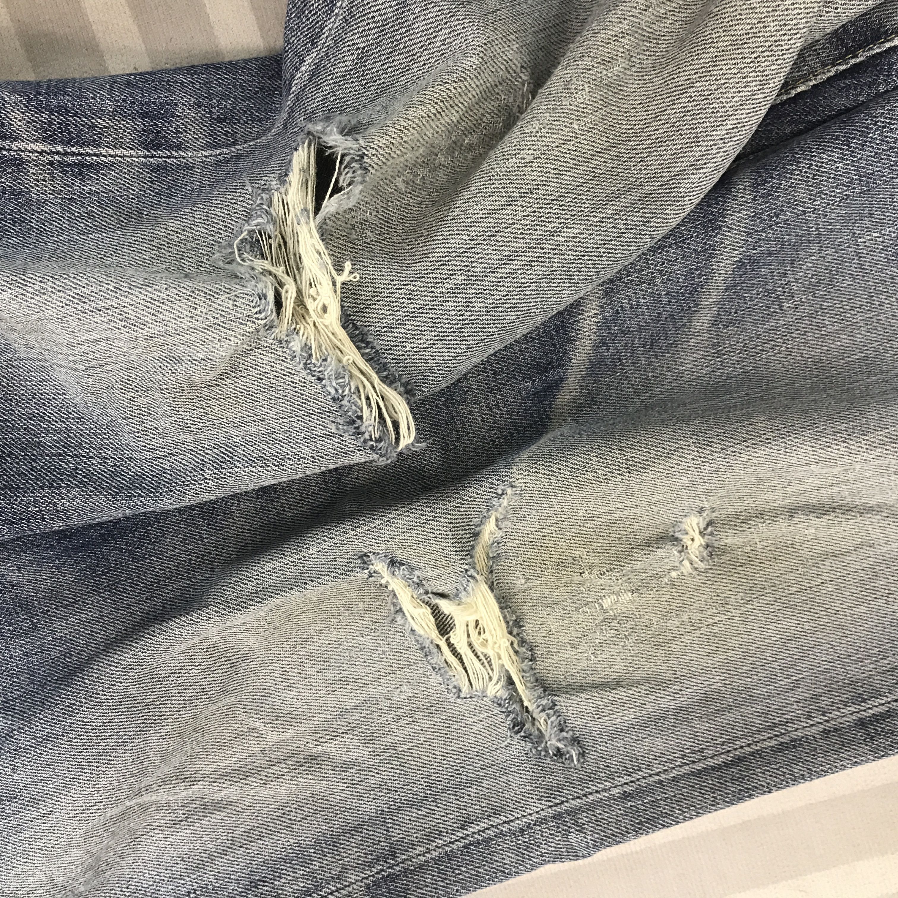 Japanese Brand Flare Japan Uniqlo Distressed Bootcut Denim K54B7 Size US 31 - 13 Thumbnail