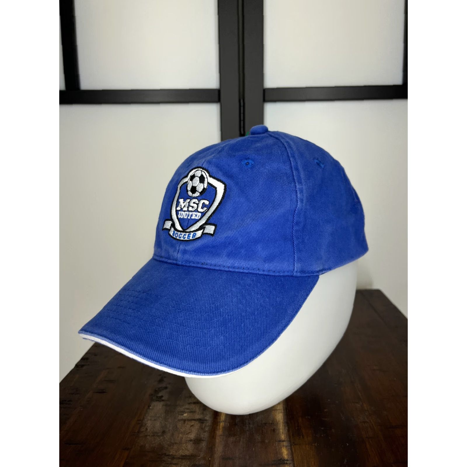Vintage Sportsman MSC Mesa United Soccer Club Hat Cap Strap Back Adult One Size Blue 100% Cotton Size ONE SIZE - 4 Thumbnail