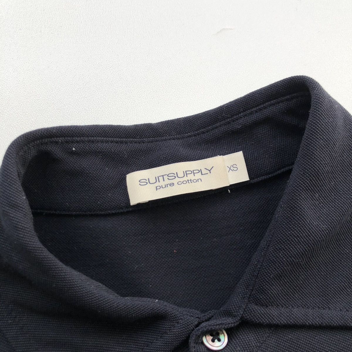 Suitsupply SuitSupply Pure Cotton Pique Polo Shirt Navy Size US XS / EU 42 / 0 - 7 Thumbnail