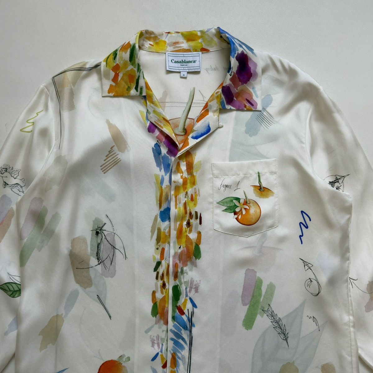 Casablanca Watercolour ‘Work In Progress’ Silk Shirt Size US M / EU 48-50 / 2 - 3 Thumbnail