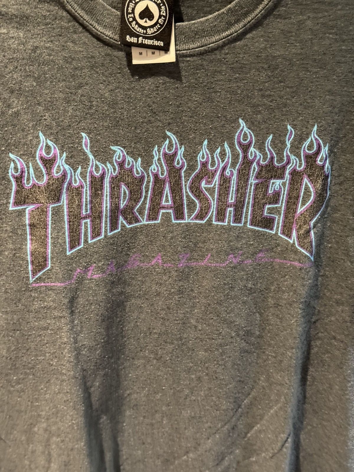 Thrasher Dark Grey Blue Purple Thrasher Magazine Tee Medium Size US M / EU 48-50 / 2 - 2 Thumbnail