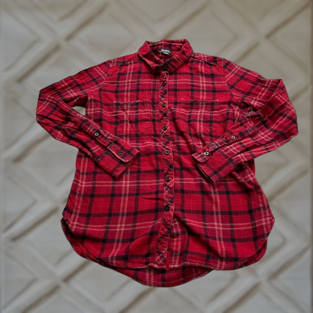 Eddie Bauer VINTAGE? No — Eddie Bauer Button-Up Shirt Womens Small Red Plaid Flannel Cotton Long Sleeve Casual Classic Womens S Red Eddie Bauer Shirt Size S / US 4 / IT 40 - 1 Thumbnail