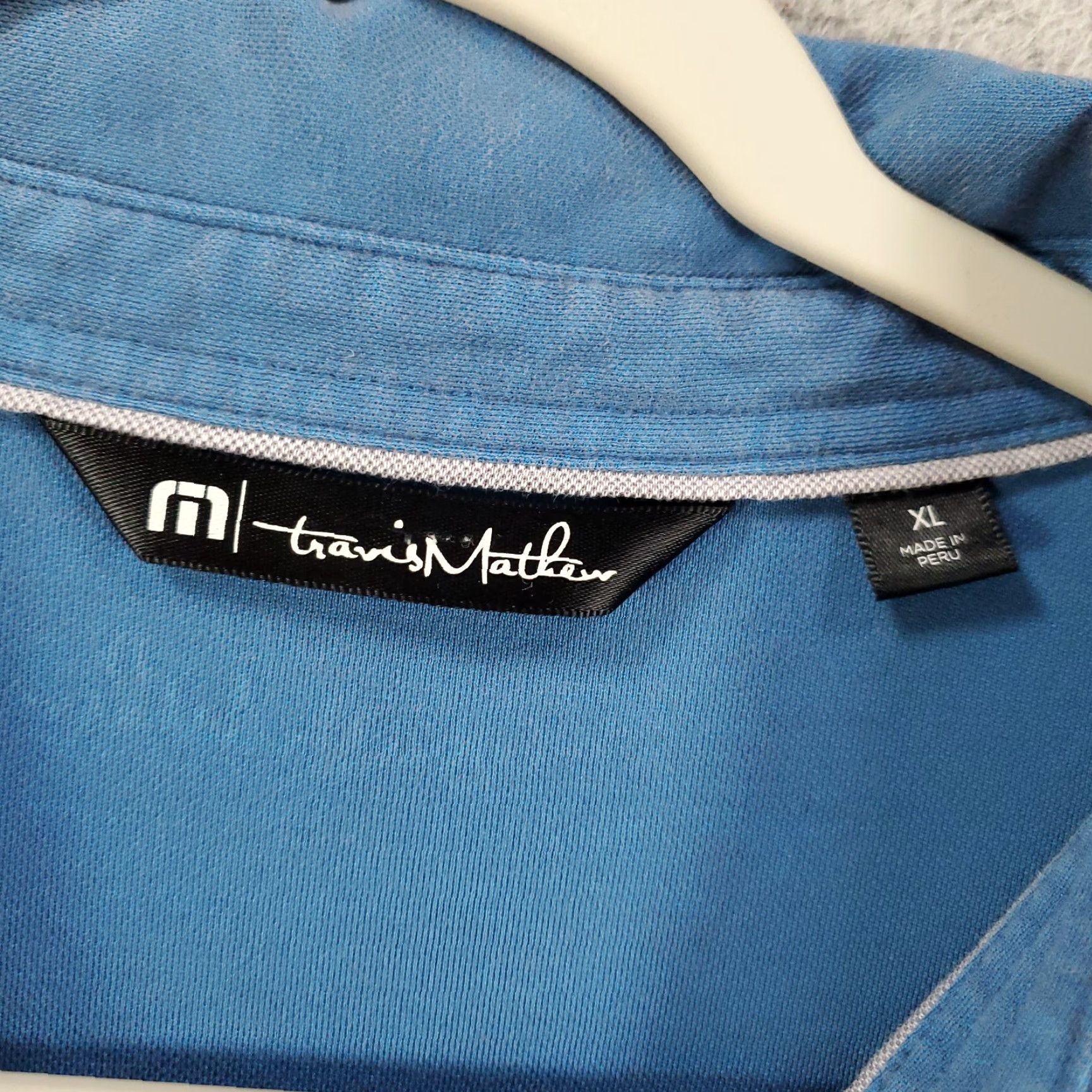 TravisMathew Travis Mathew Shirt XL Blue Polo Short Sleeve Pullover Pima Cotton Mens Size US XL / EU 56 / 4 - 7 Thumbnail