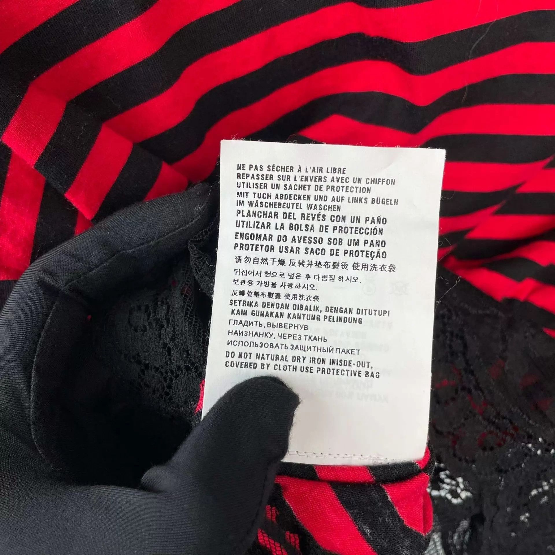 Miu Miu MIU MIU Red-Black Striped Short Sleeve T-shirt Size S / US 4 / IT 40 - 9 Thumbnail
