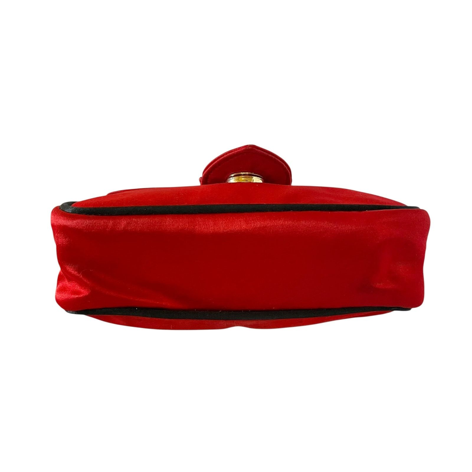 Escada × Vintage Escada Vintage Fleur De Lis Red Satin Crossbody Evening Bag Size ONE SIZE - 8 Thumbnail