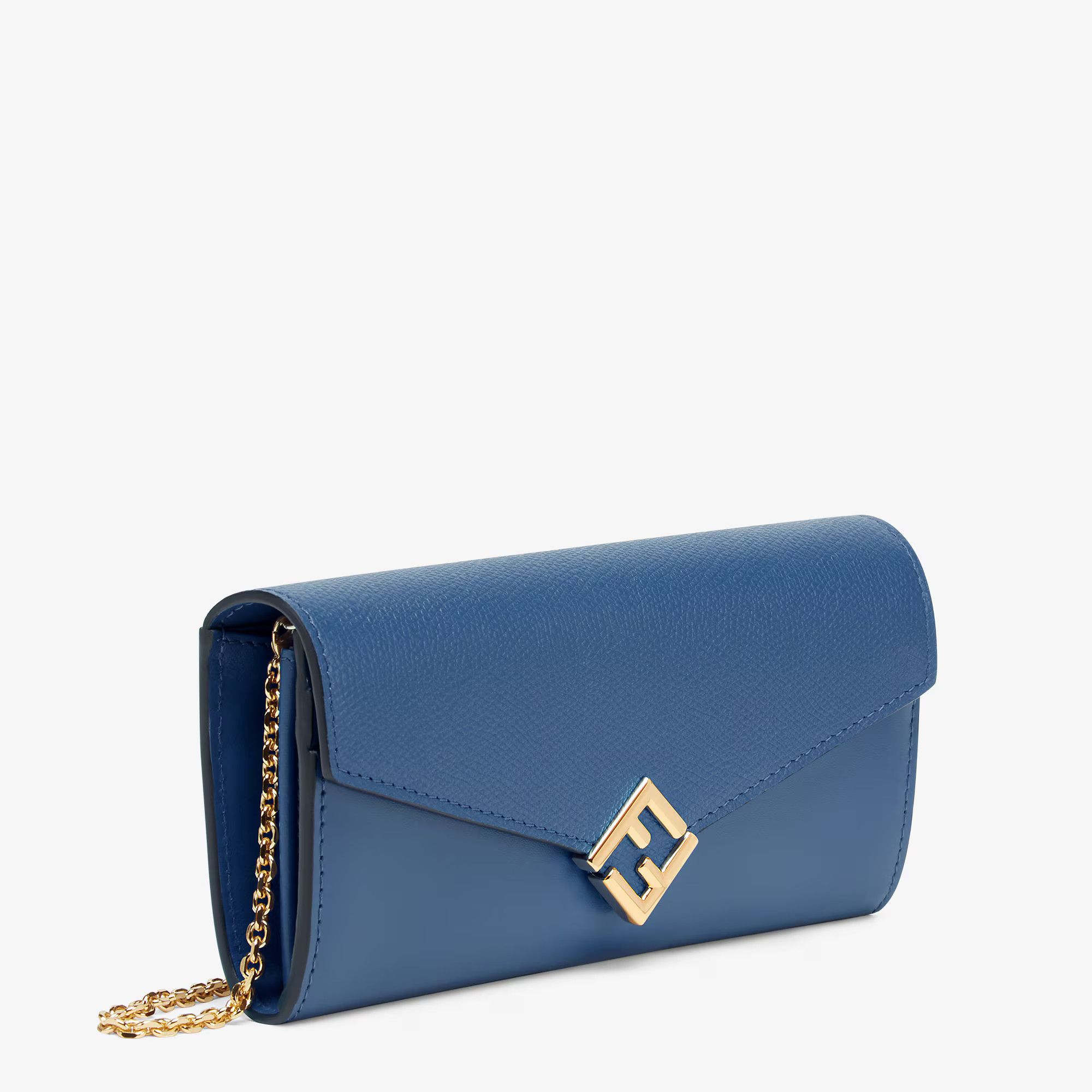 Fendi o1s1wg111225 Size:OS/Ff Continental With Chain in Blue Size ONE SIZE - 2 Thumbnail